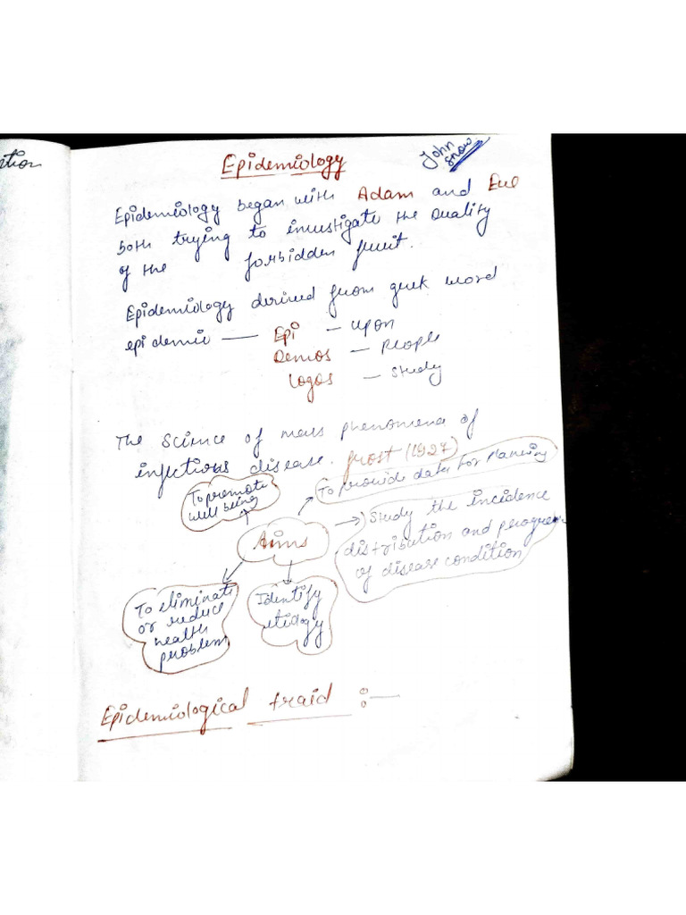 Epidemiology Short Notes | PDF