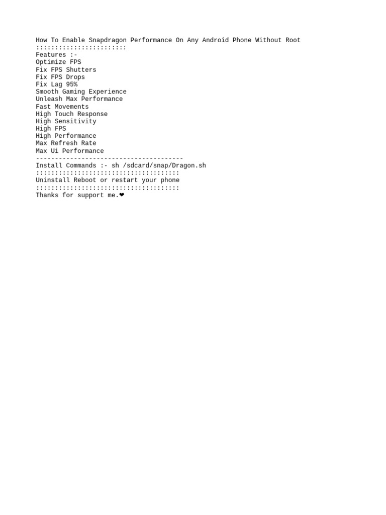 Enable Snapdragon Performance on Android | PDF