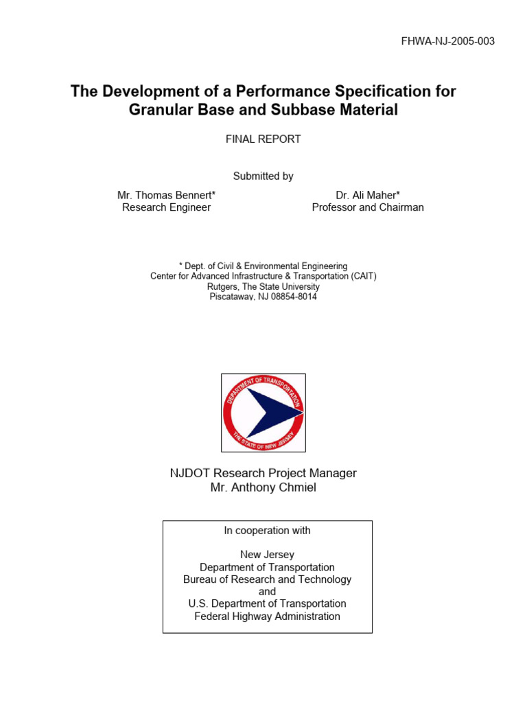 Performance Specs for Granular Materials | PDF | Construction Aggregate ...