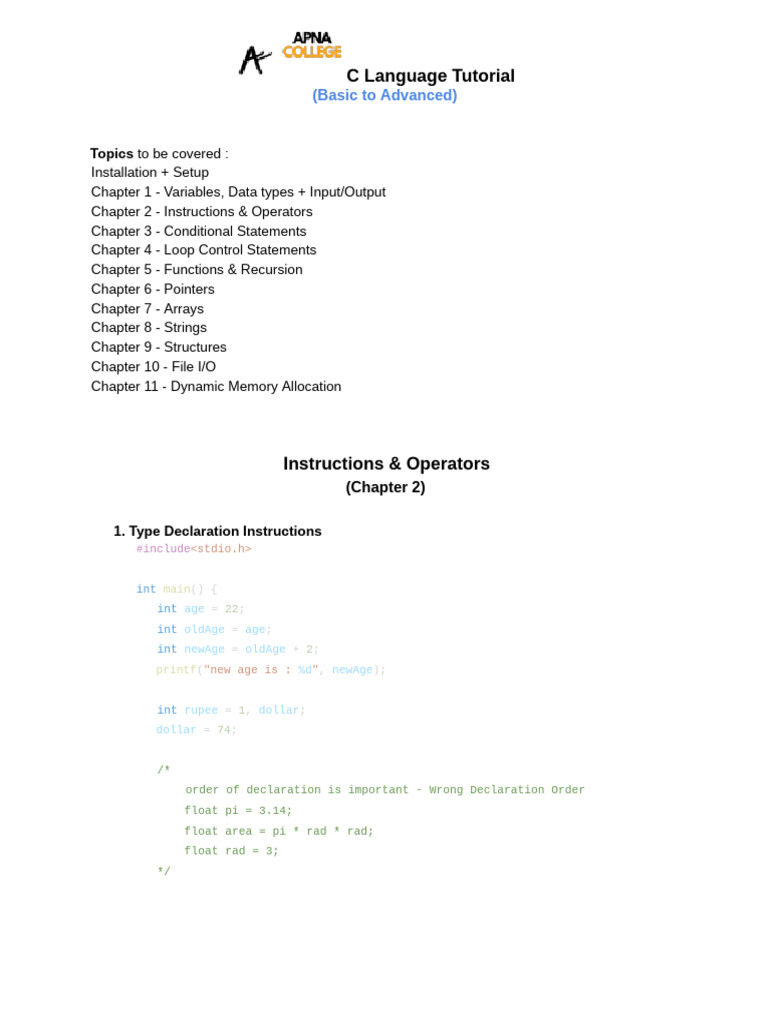 Chapter 2 Code | PDF