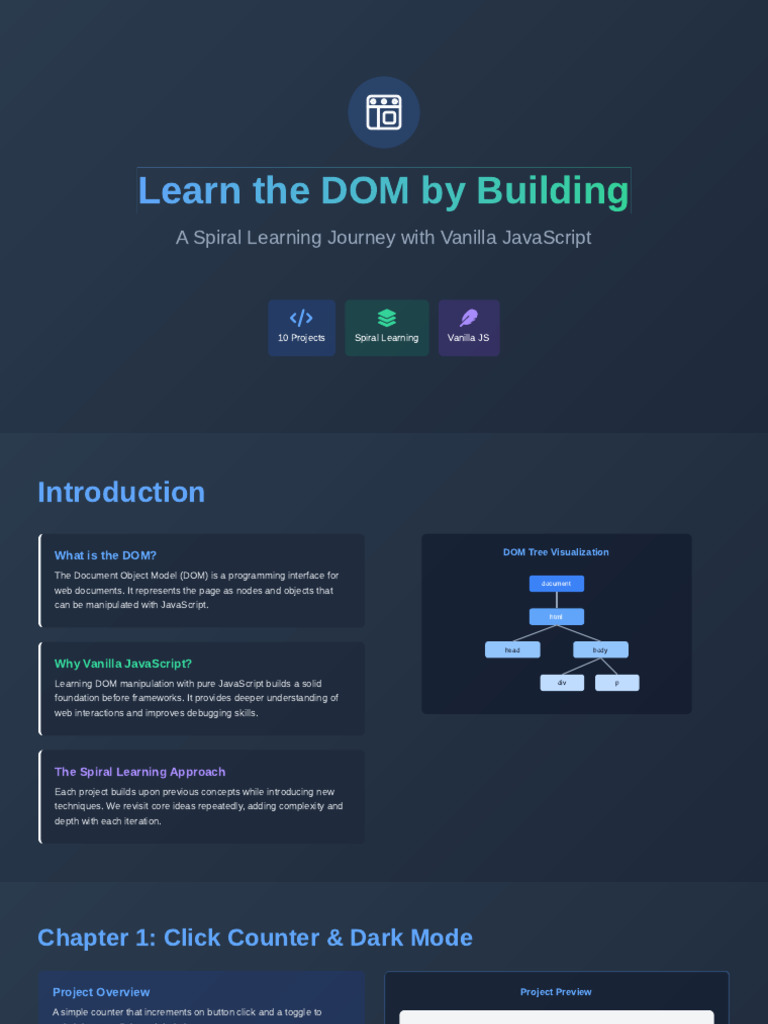 Master DOM with 10 Vanilla JS Projects | PDF | Document Object Model ...