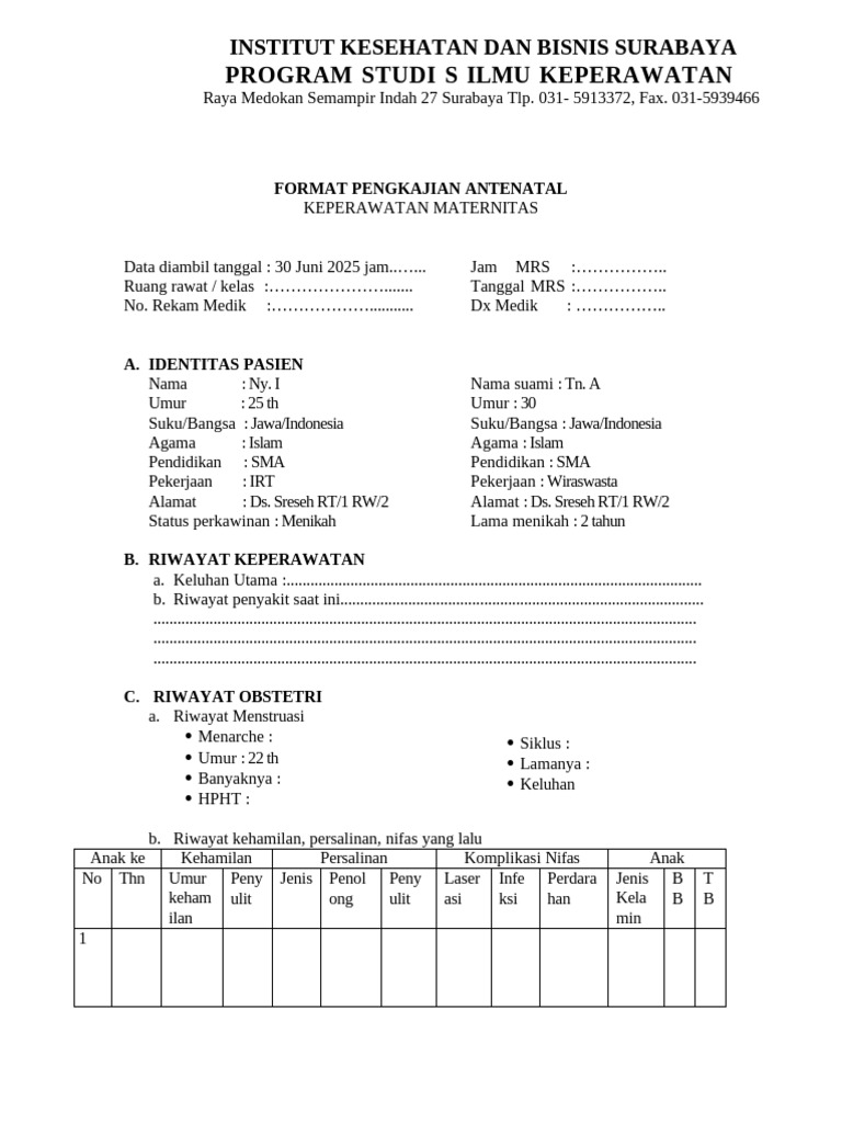 2b. Format Askep Anc | PDF