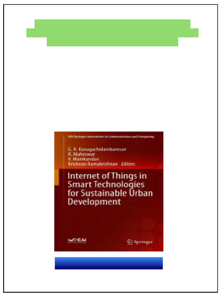 Internet of Things in Smart Technologies for Sustainable Urban ...