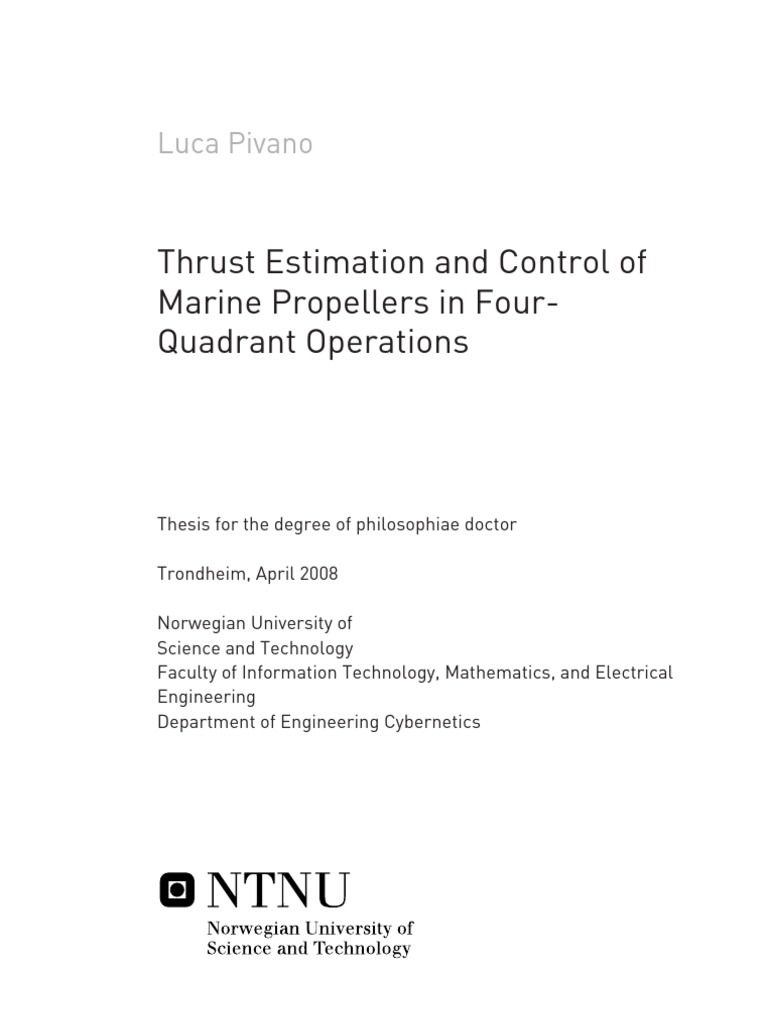 Thrust Estimation and Control of Marine Propellers in Four-Quadrant ...