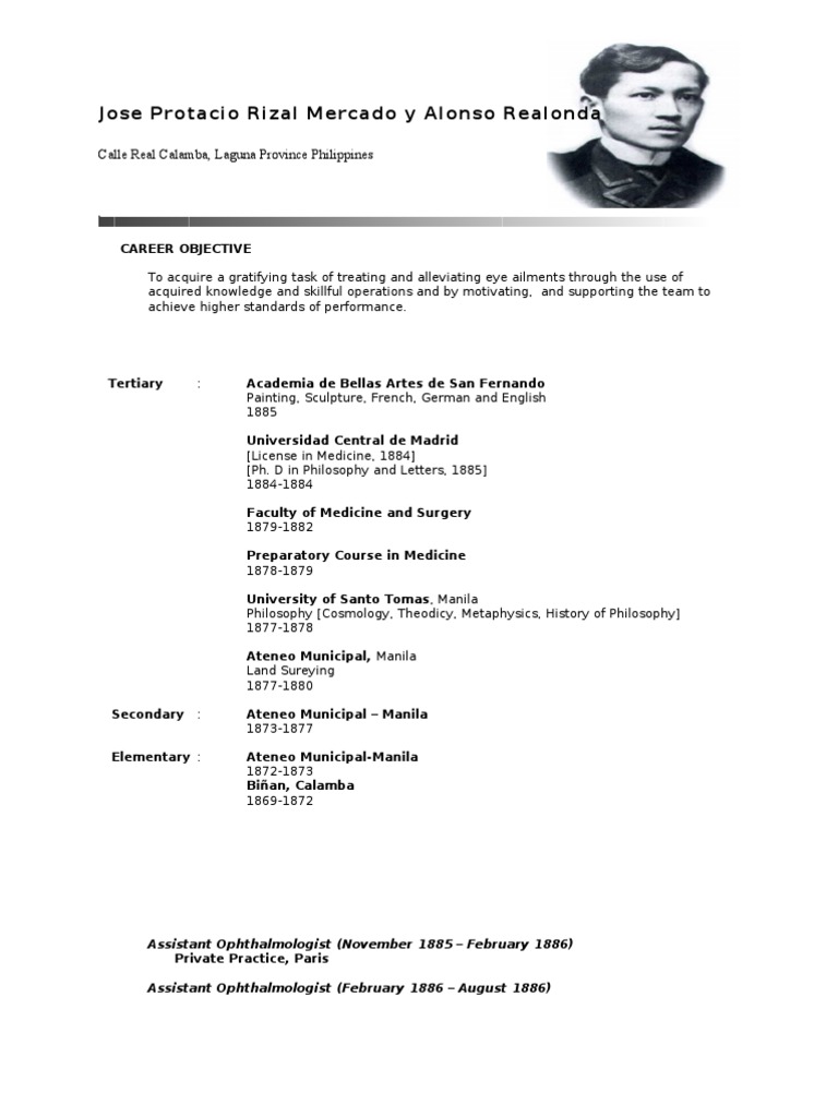 curriculum vitae examples for students research paper philippines