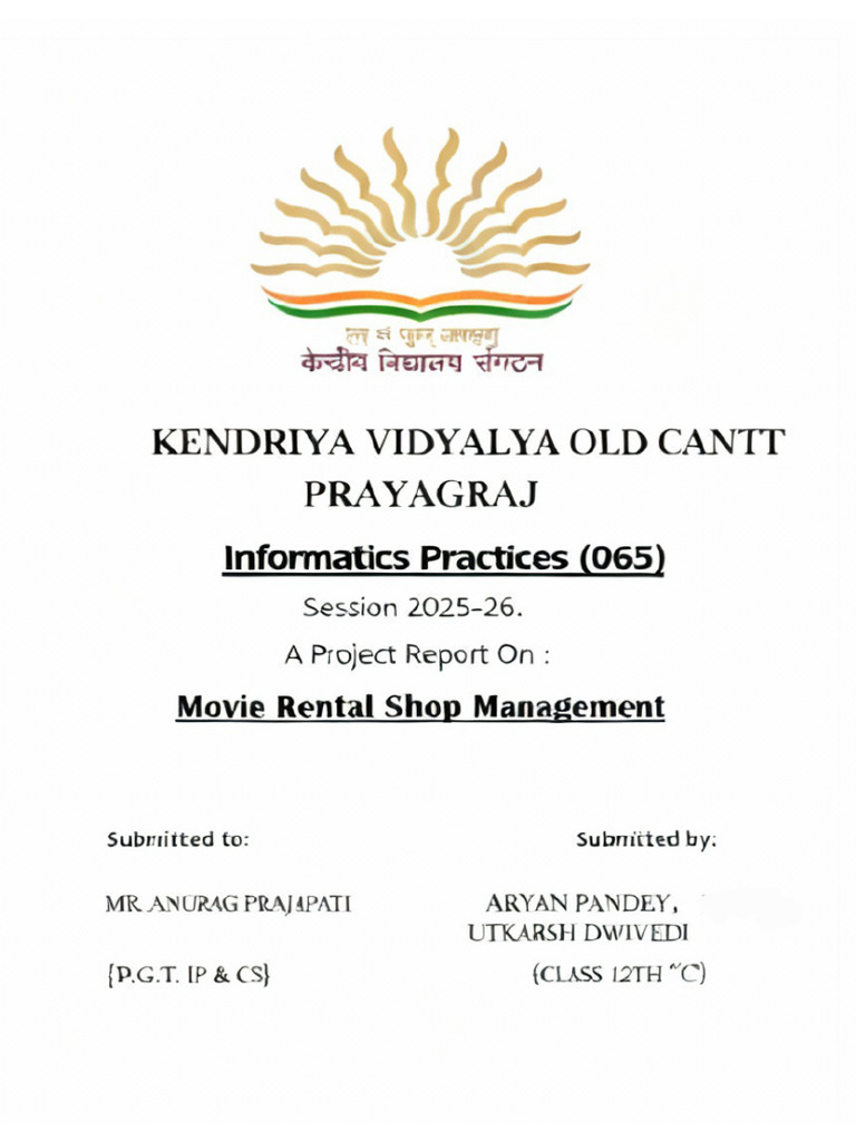 Movie Rental Shop Management Ip | PDF