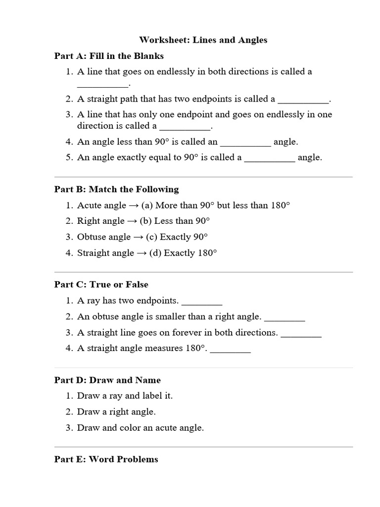 Lines and Angles | PDF