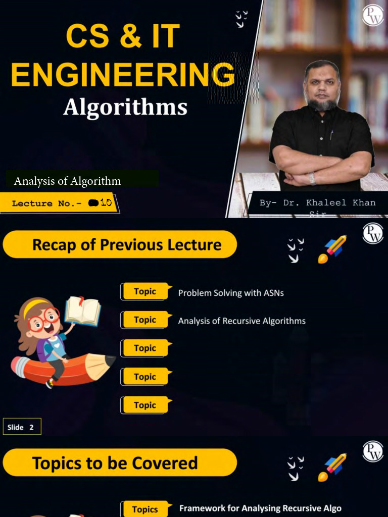 64c4b9286119950018761f1e - ## - Analysis of Algorithm 10 Class Notes | PDF