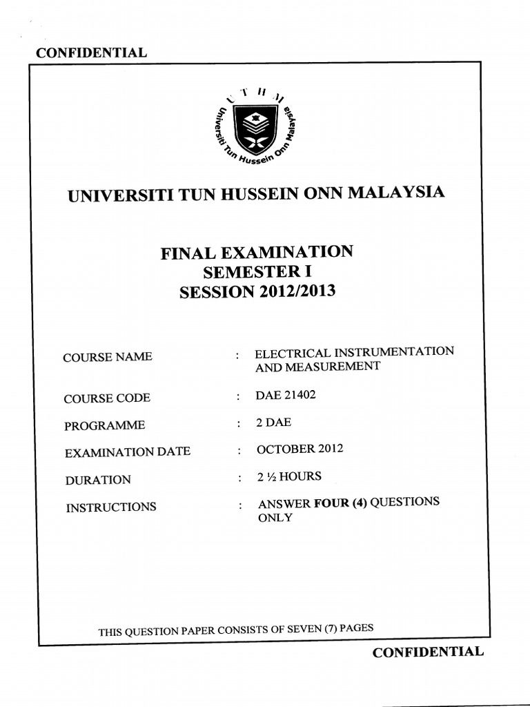 Instrument Uthm Sem11213 | PDF | Amplitude | Electricity