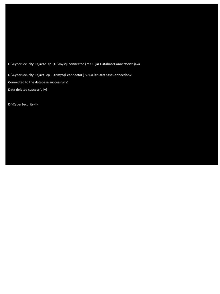 Java Database Connection Success | PDF