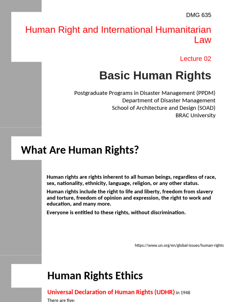 Lecture 02 - Human Rights | PDF | Human Rights | Social Equality