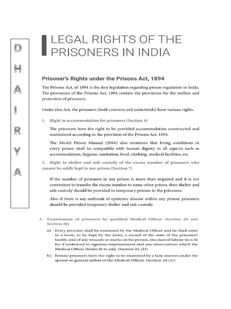 Rights of Prisioners | PDF