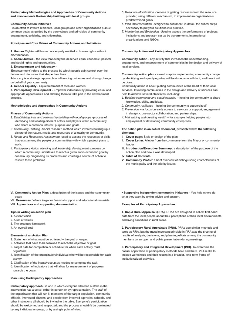 Community Action Methodologies Explained | PDF | Empowerment | Social ...