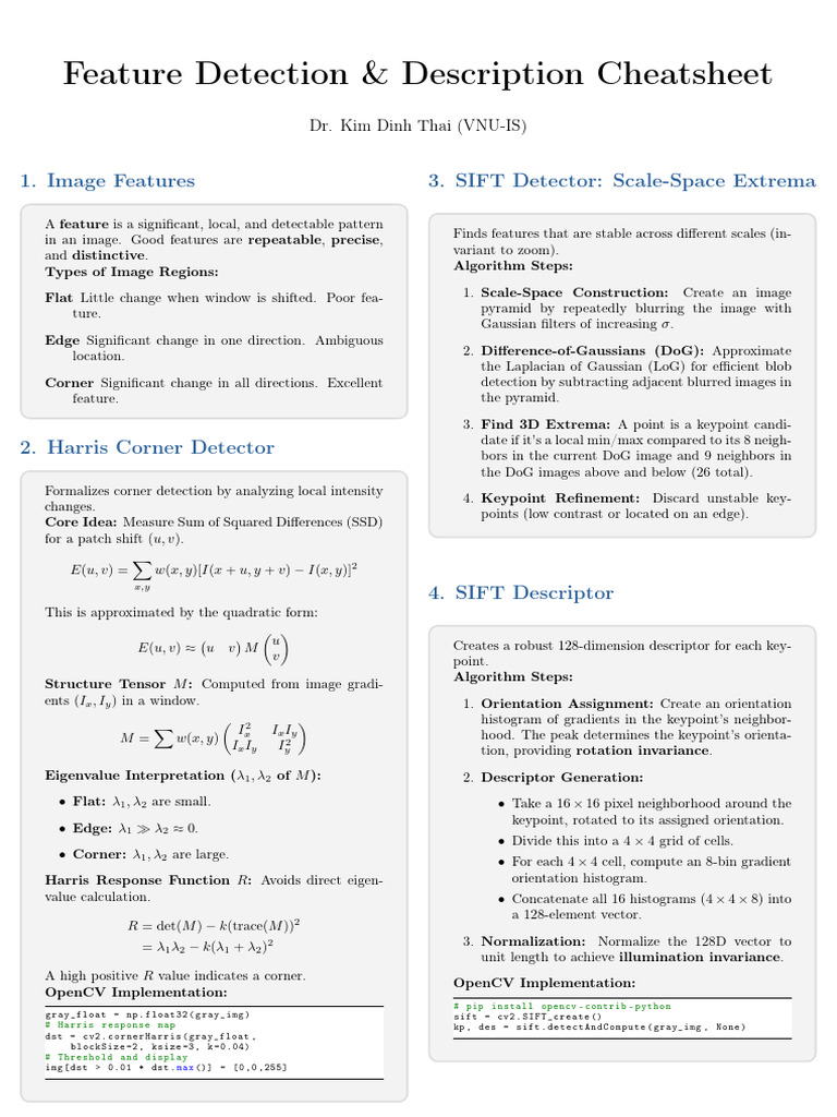 Image Feature Detection Techniques | PDF | Signal Processing | Computer ...