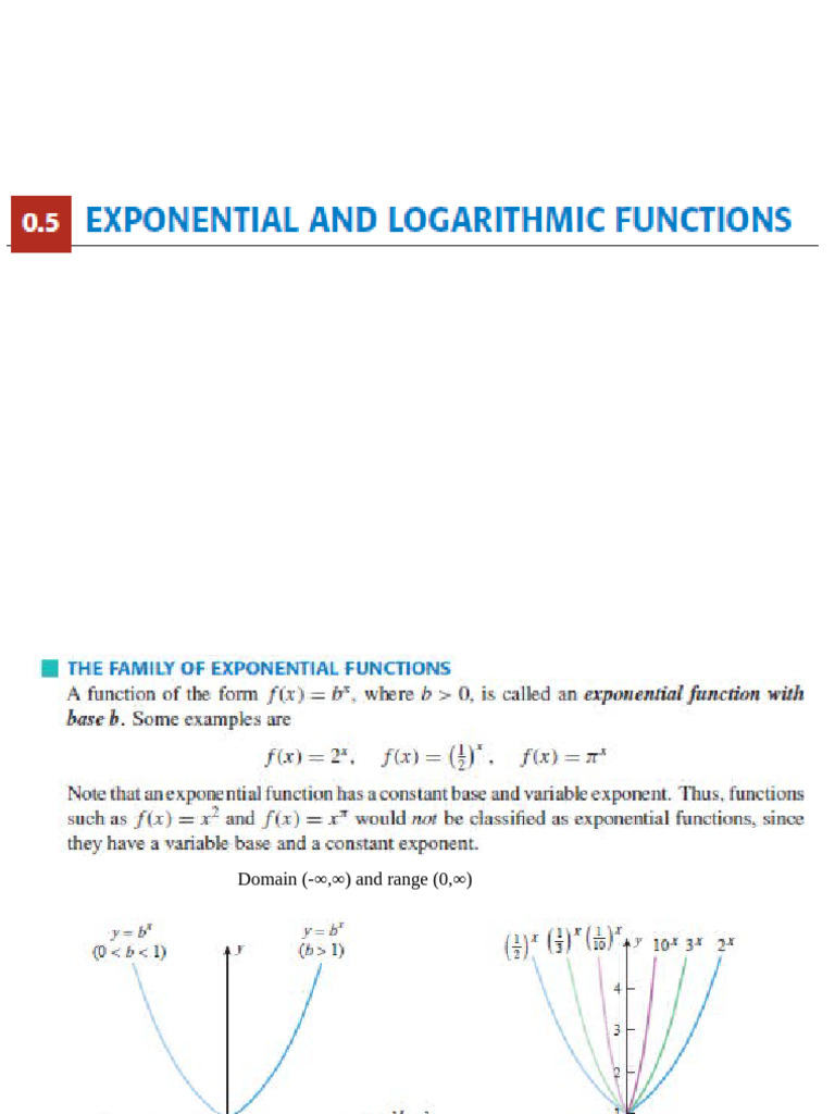 Lecture-3Exponential and Logarithmic Functions | PDF