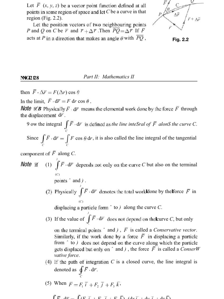 Line Integrals and Conservative Forces in Vector Calculus | PDF ...