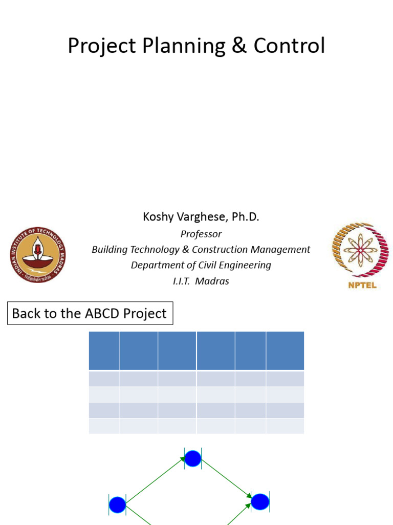 Week5 - Lesson 2. Time-Cost Trade-Off ABCD Example Project, Steps For ...