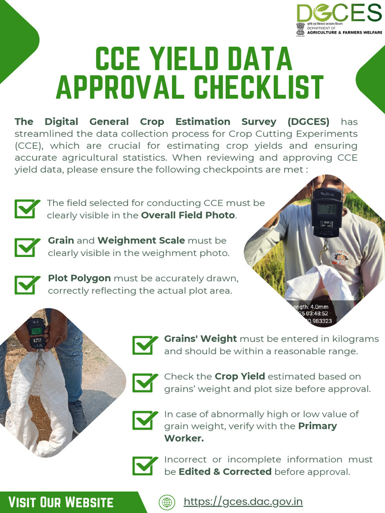CCE Yield Data Approval Guidelines | PDF