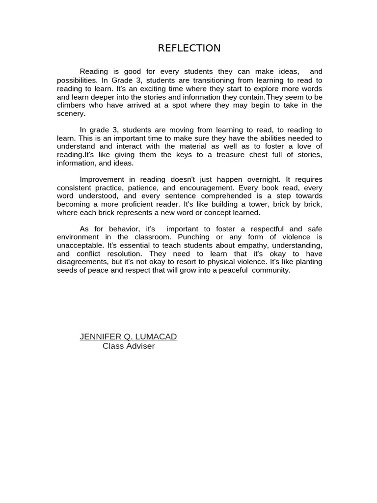 Enhancing Grade 3 Reading Skills | PDF | Teachers | Reading Comprehension