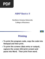 ABAP Basics II: Northern Arizona University College of Business