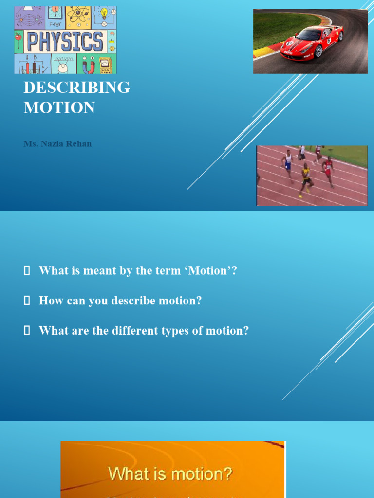 Understanding Motion and Speed Concepts | PDF | Acceleration | Velocity