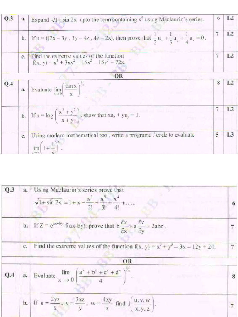 Maths M1 Pyqs | PDF