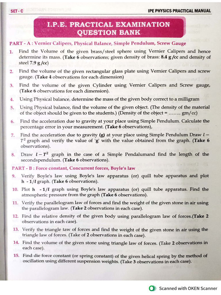 Physics Record Ipe | PDF