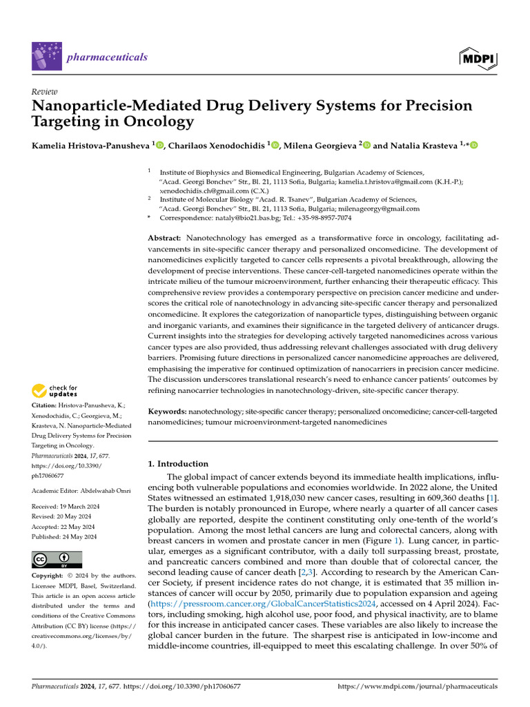 Nanoparticle-Mediated Drug Delivery Systems For Precision Targeting in ...