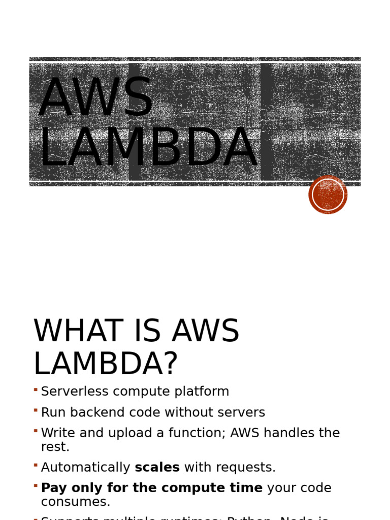 AWS Lambda: Serverless Computing Guide | PDF