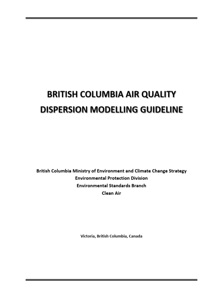 BC Air Quality Dispersion Modelling Guide | PDF | Meteorology ...