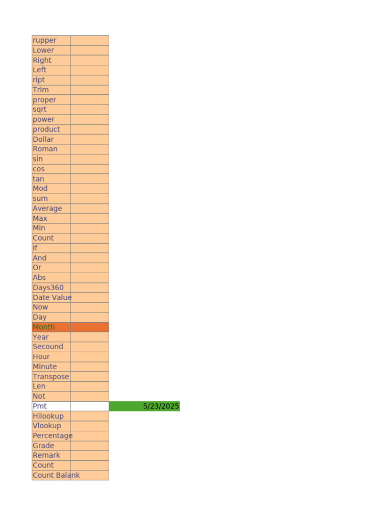 Excel Functions and Formulas Guide | PDF