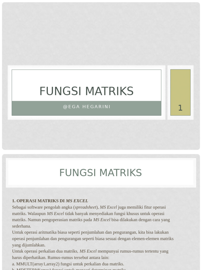 Fungsi Matriks | PDF
