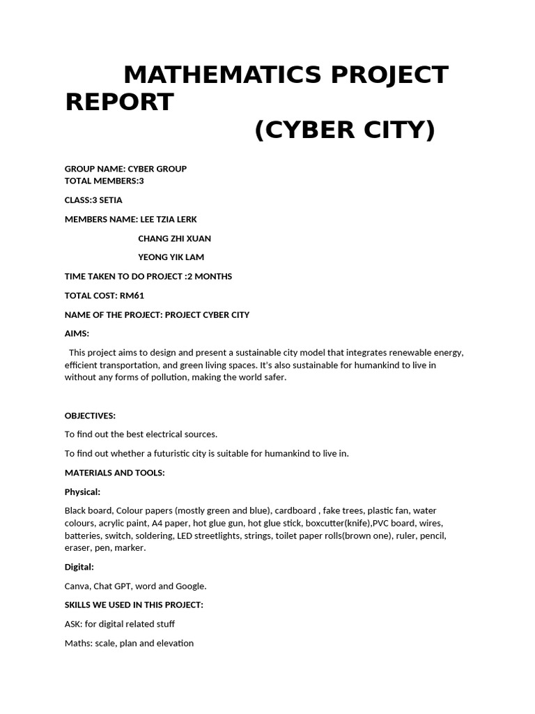 Cyber City Sustainable Model Project | PDF