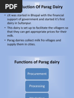 Download PPT Presentation on Parag Dairy by ashish1261 SN92825713 doc pdf