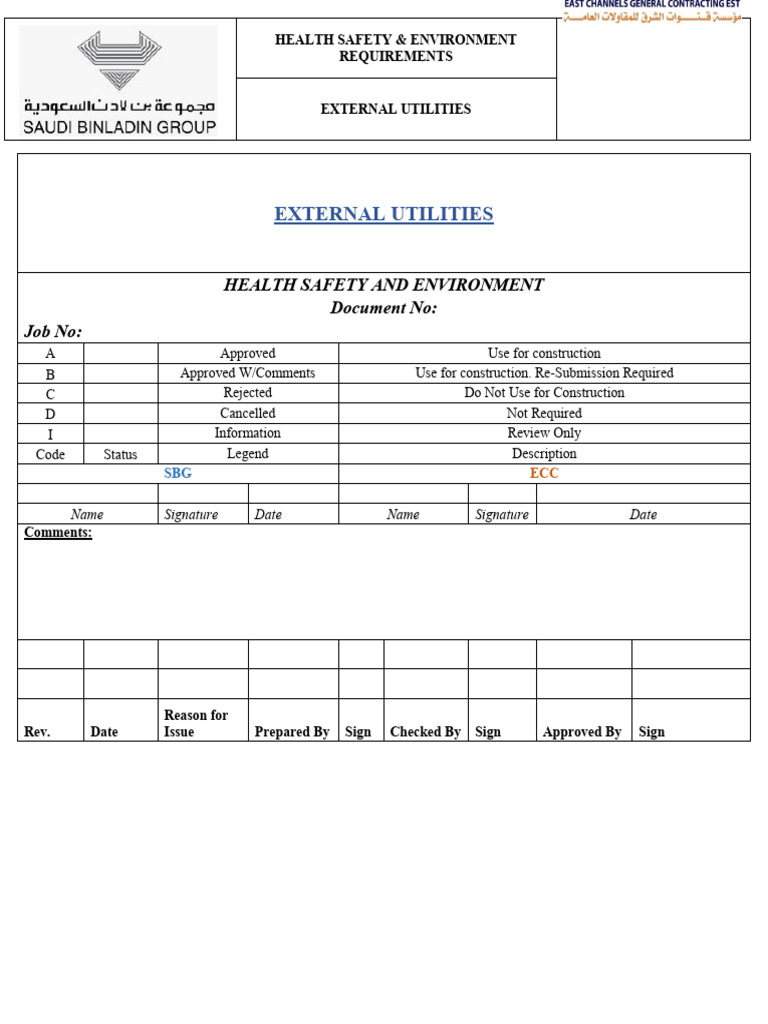 ECC HSE Requirements | PDF | Risk | Safety