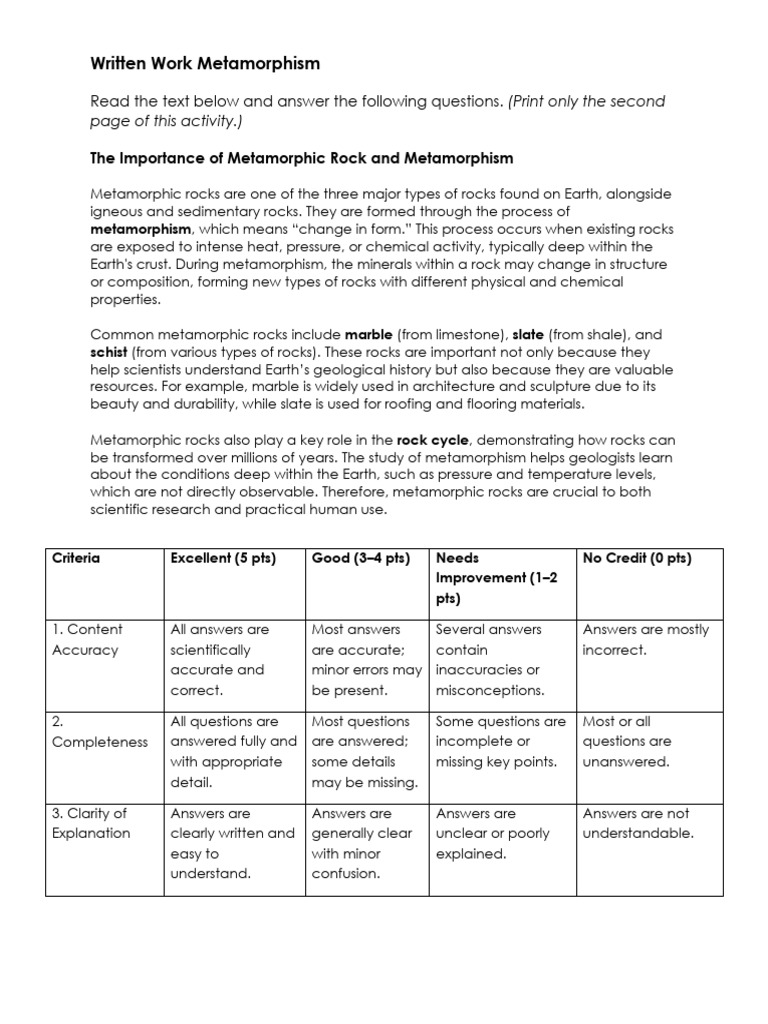 Understanding Metamorphic Rocks and Metamorphism | PDF | Rock (Geology ...