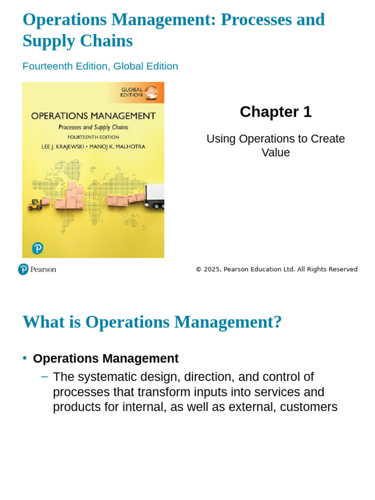 Operations Management and Supply Chains | PDF | Supply Chain | Labour ...