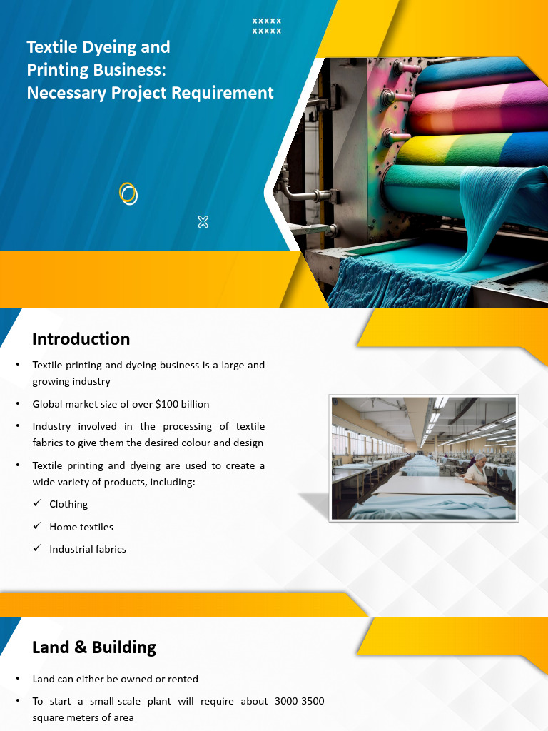 Textile Dyeing & Printing Business Guide | PDF | Textiles | Profit ...