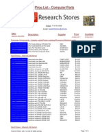 Price List - Computer Parts