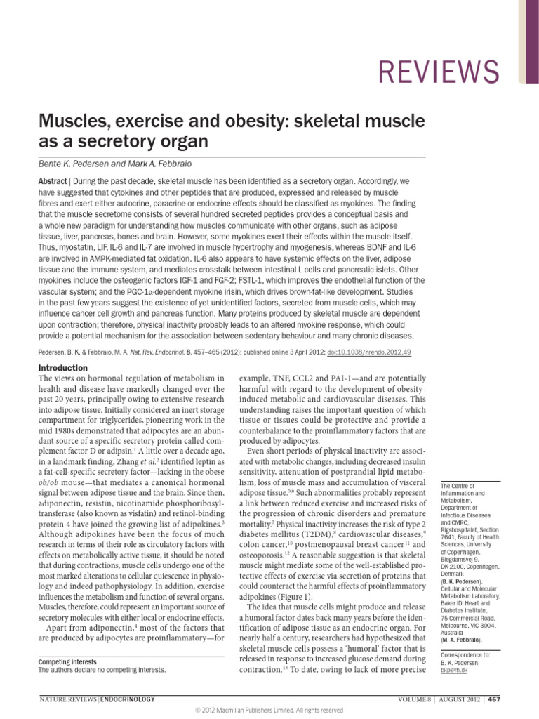 Nrendo 2012 49 | PDF | Adipose Tissue | Skeletal Muscle