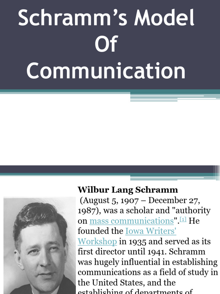 Schramm S Model of Communication | PDF | Communication | Human ...