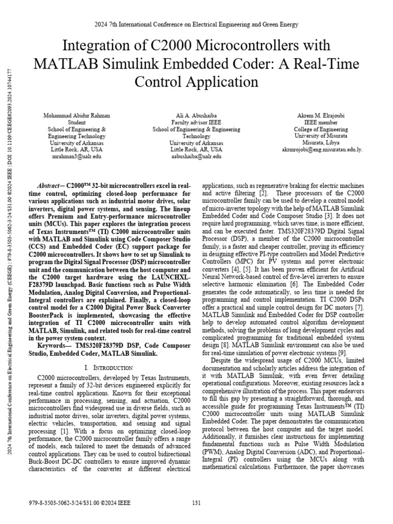 Programming C2000 Microcontrollers with Simulink | PDF | Analog To ...