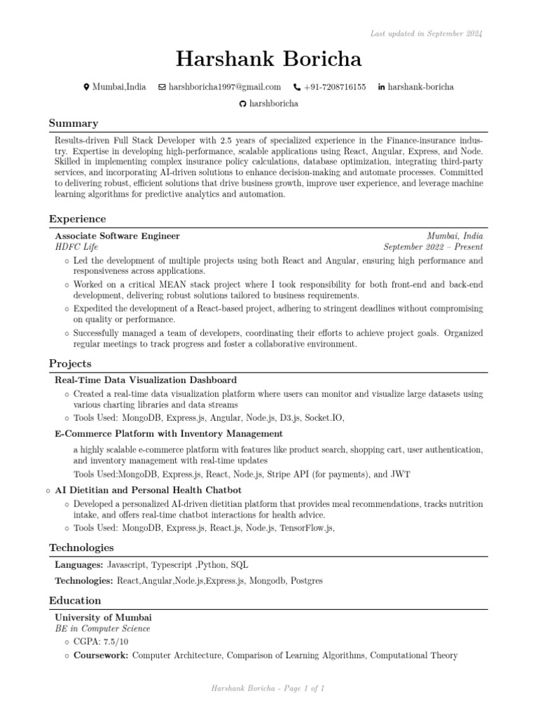 Full Stack Developer-Lastest | PDF | Computer Science | Software ...