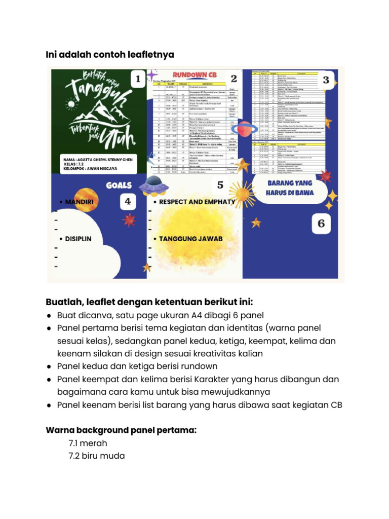Leaflet Kegiatan CB: Desain dan Rundown | PDF