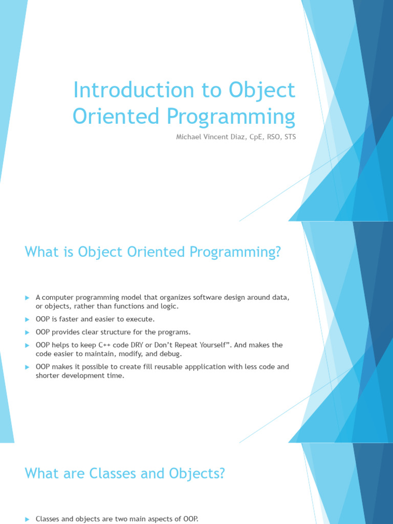 Overview of Object Oriented Programming | PDF | Object Oriented ...