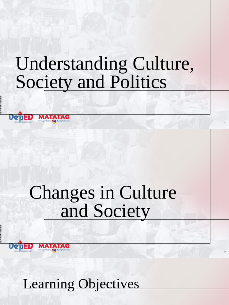 Changes in Culture and Society UCSP | PDF | Society | Liberal Arts ...