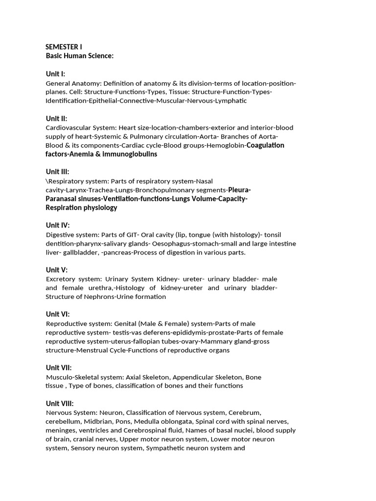 At&OT Syllabus | PDF | Anesthesia | Metabolism