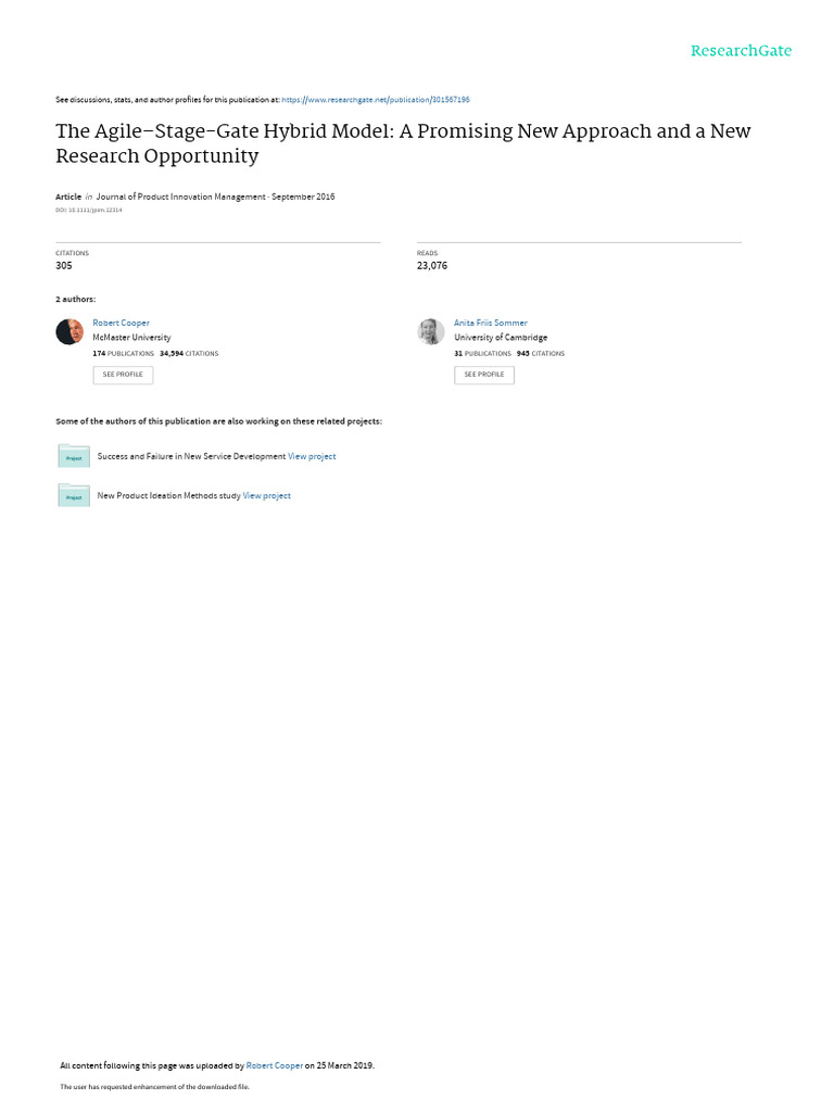 Agile-Stage-Gate Hybrid Model Insights | PDF | Scrum (Software ...