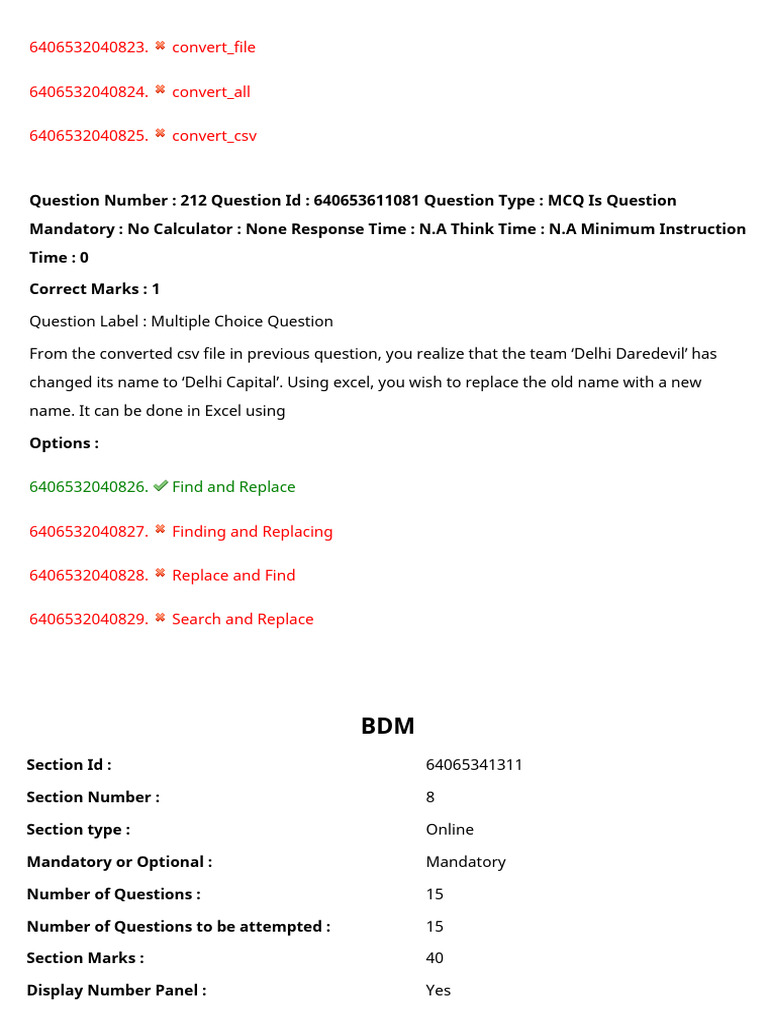 Business Data Management Exam Overview | PDF | Multiple Choice ...