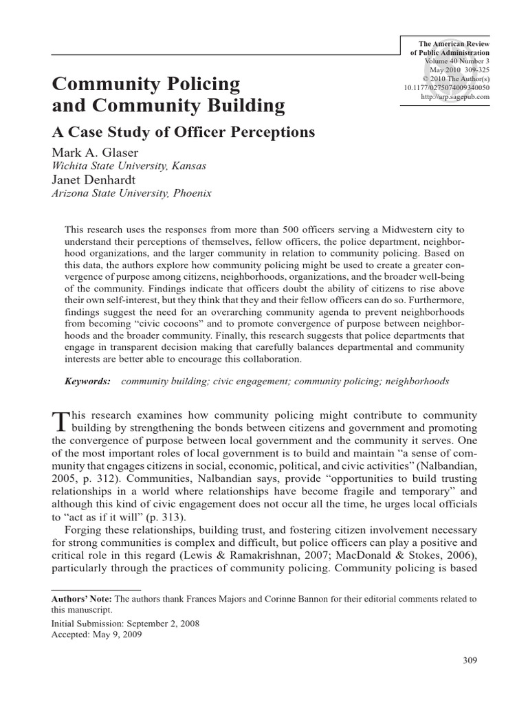 Comunity Policing and Building | PDF | Community Policing | Community